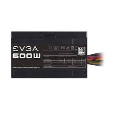 Fuente De Poder EVGA 600W Certif. 80Plus white 100-w1-0600-k1