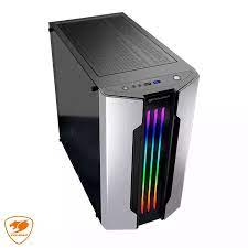 Case Cougar Gamer Gemini M vidrio templado RGB Mid-Tower no incluye fuente de poder plateado  385TMB0.0002