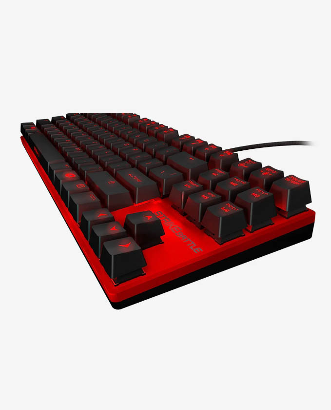 Teclado Gaming Ozone STRIKEBATTLE Rojo Mecanico US Brown Switch