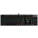 Teclado Gaming Quasad QKM-G80  mechanical Full size 9 modos led usb black 