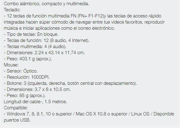 Teclado + Mouse Genius Combo Slimstar C126 USB  + Mouse Dx-125