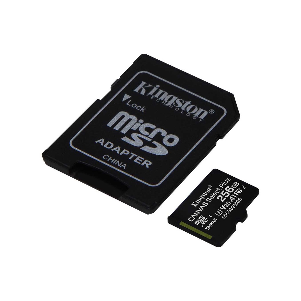 Memoria Kingston Micro Sd 256gb Canvas Select Plus Class 10 Con Adaptador Ideal Celulare