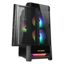 Case Cougar Gamer Duoface RGB vidrio templado Mid-Tower no incluye fuente de poder negro 385ZD10.0001