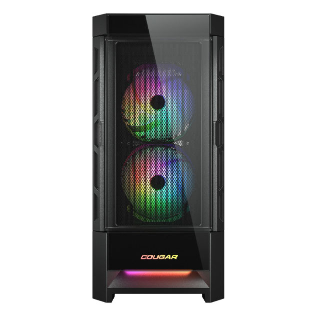 Case Cougar Gamer Duoface RGB vidrio templado Mid-Tower no incluye fuente de poder negro 385ZD10.0001