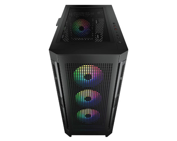 Case Cougar Gamer Airface PRO RGB vidrio templado Mid-Tower no incluye fuente de poder negro  385AD10.0003