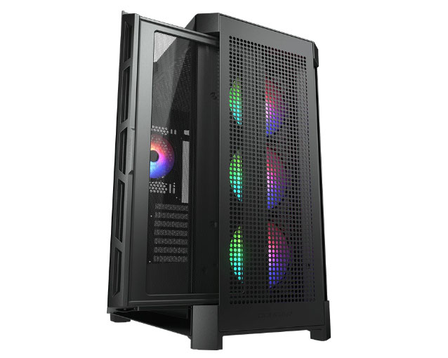 Case Cougar Gamer Airface PRO RGB vidrio templado Mid-Tower no incluye fuente de poder negro  385AD10.0003