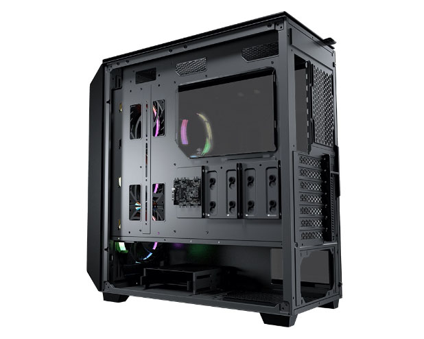 Case Cougar Gamer MX670 RGB vidrio templado Mid-Tower no incluye fuente de poder negro 385UM60.0001