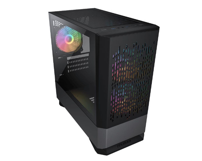 Case Cougar Gamer MG140 Air RGB vidrio templado Mid-Tower no incluye fuente de poder negro 385JM80.0001