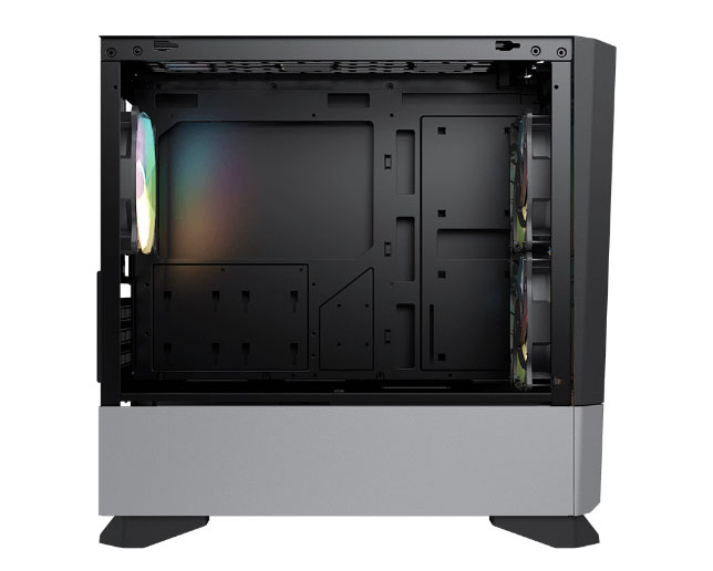 Case Cougar Gamer MG140 Air RGB vidrio templado Mid-Tower no incluye fuente de poder negro 385JM80.0001