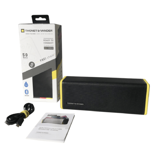 Parlantes Thonet y Vander Frei TWS BT 16w RMS Negro-Amarillo Bluetooth 16w Bateria 8 Horas HK096-03602