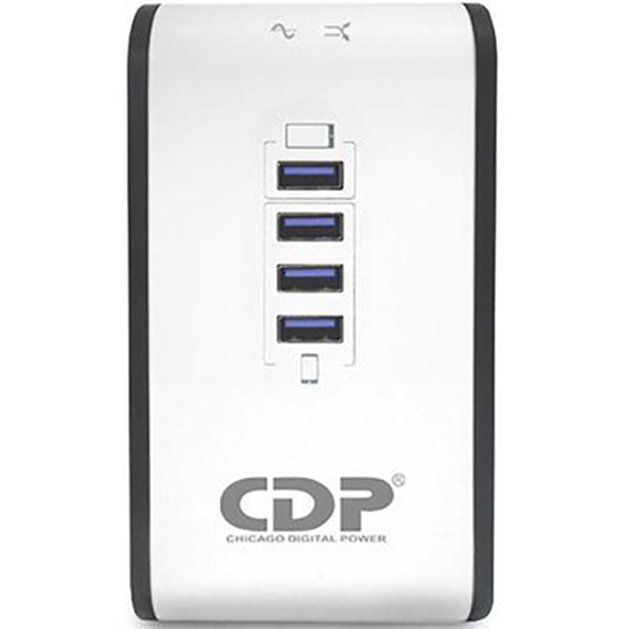 Regulador De Voltaje CDP 8 Tomas 4 USB R2CU-AVR1008 1000va/500w