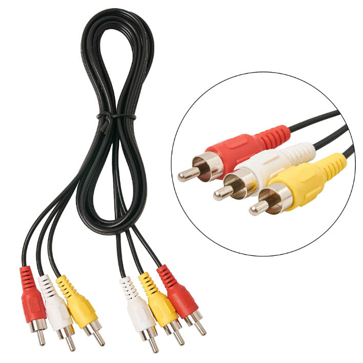 Cable 3RCA a 3RCA de 3 metros - Audio y Video KCG-AV-3,0M