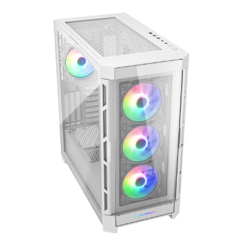 Case Cougar Gamer Duoface Pro RGB vidrio templado Mid-Tower no incluye fuente de poder Blanco 385AD10.0002