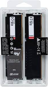 Memoria Ram Kingston 32Gb DDR5 FURY Beast 5200Mhz Pack 2X16GB CL40 288-Pin Non-ECC KF552C40BBK2-32