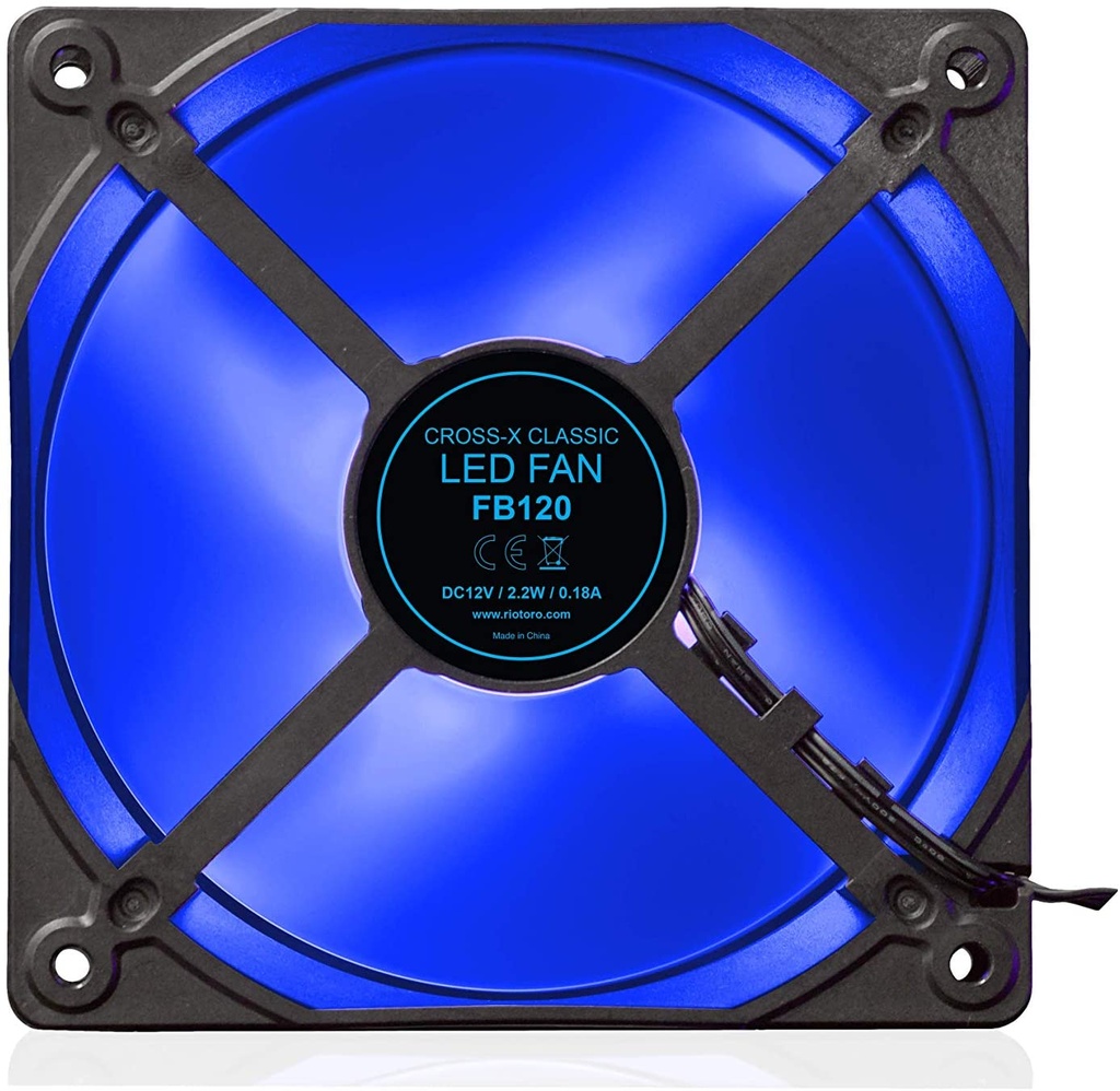 Cooler Riotoro CROSS-X CLASSIC FB120 Led Azul 120mm 