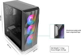 CASE ANTEC DF700 FLUX Black MID TOWER 3X120MM ARGB 1X120 PSU 1X120MM REAR