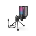 Microfono FIFINE AmpliGame A6V USB with Volume Dial Mute Button & RGB for Streaming on PC-Laptop PS 4-5