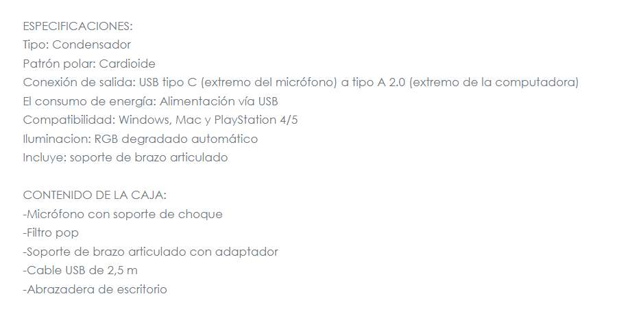 Microfono FIFINE AmpliGame A6T USB with Soporte Volume Dial Mute Button & RGB for Streaming on PC-Laptop PS 4-5