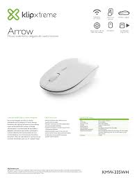 Mouse Optico Klip Xtreme KMW-335WH Blanco 2,4Ghz 4Btn 1000/1600DPI