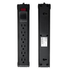 Supresor De Picos Quasad Nema5-15r 6 Outlets 110v-240v Negro