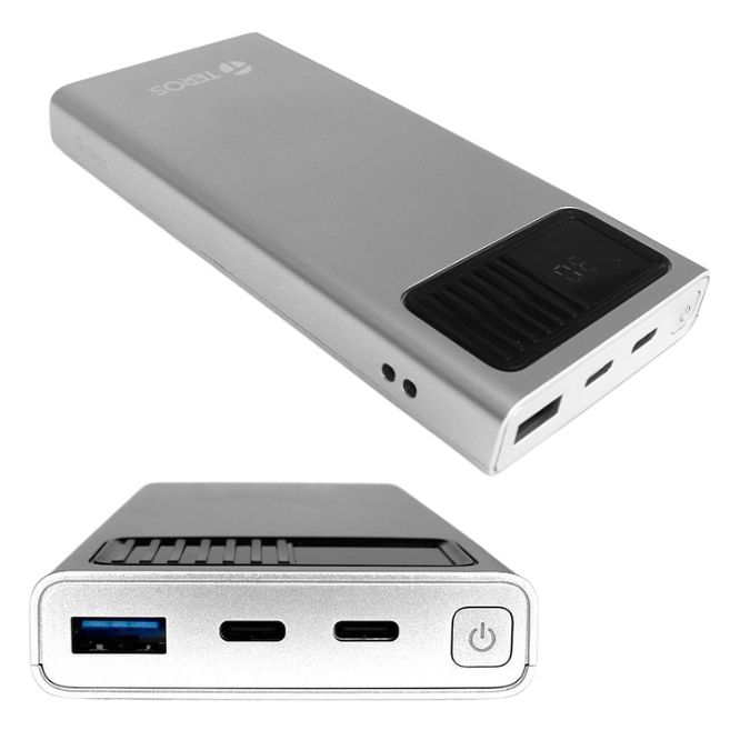 Bateria Portable Universal Teros TE-7054S 10000mah PD30w Litio Grado A Entrada Usb-C 2 salidas (USB-C y USB A) Powerbank