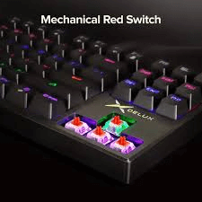 Teclado Delux Gaming KM13 UM Mecanico 80% Switch Red Rainbow Color USB