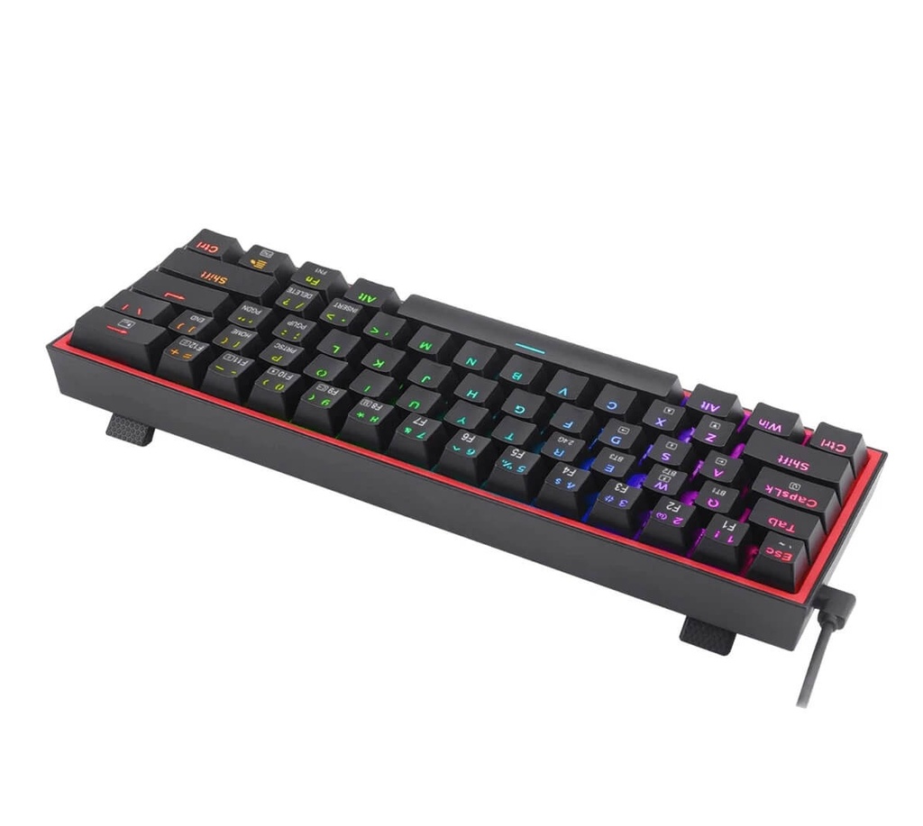 Teclado Gaming Redragon FIZZ PRO K616-RGB Negro Mecanico Wireless 60% Switch Rojo Wired / 2.4Ghz / BT