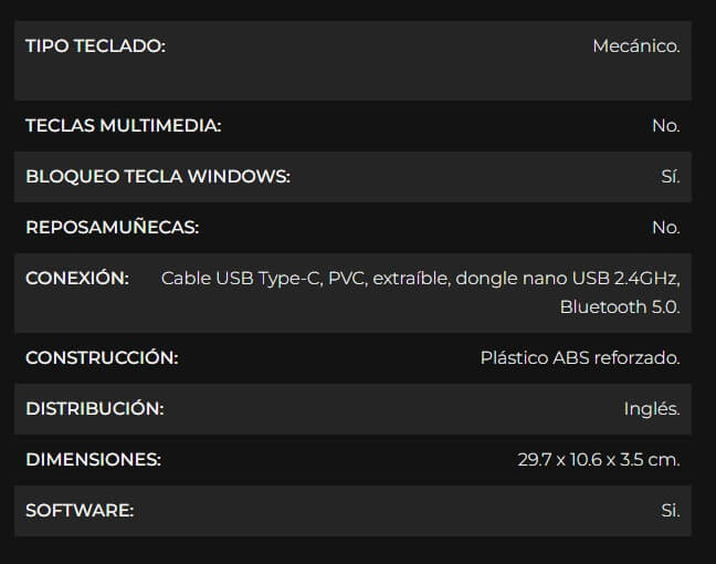 Teclado Gaming Redragon FIZZ PRO K616-RGB Negro Mecanico Wireless 60% Switch Rojo Wired / 2.4Ghz / BT