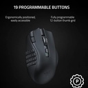 MOUSE GAMER RAZER NAGA V2 HyperSpeed Wireless 2.4Ghz y BT 30K 19Botones RZ01-03600100-R3U1