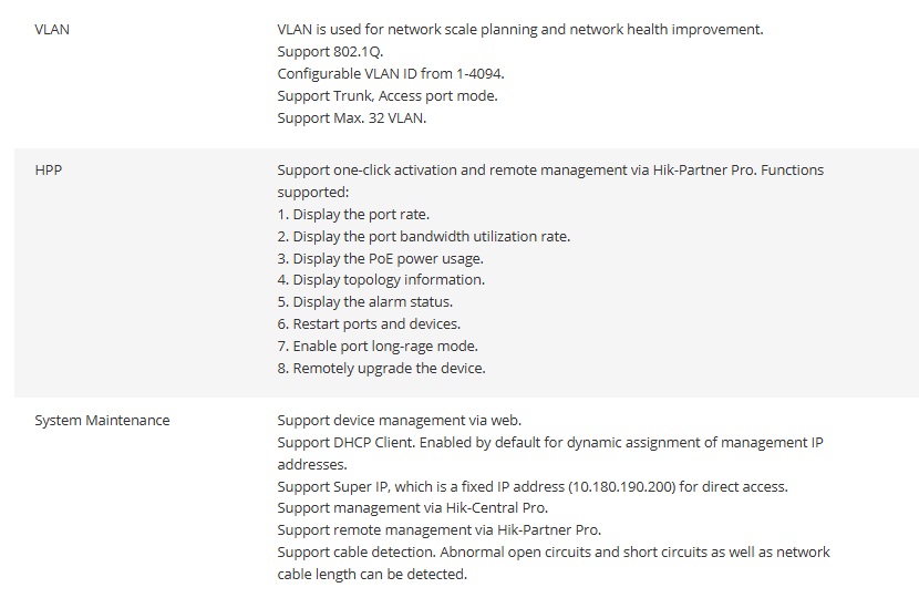 Smart POE Switch Hikvision 4 Puertos Gigabit POE 45w DS-3E1505P-EI/M