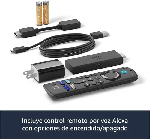 Adaptador Amazon Fire Tv Stick HD 8Gb Wifi 5 con Alexa Stream FHD HDR Voice Remote Control  Negro 840414697713
