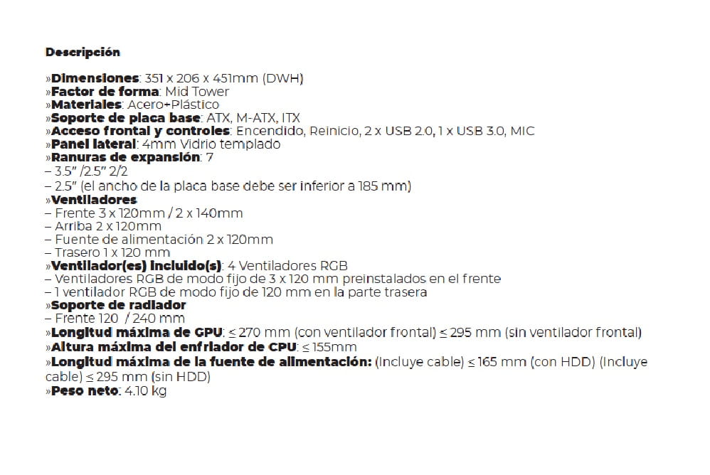 Case Antec Gamer AX22 ELITE MID TOWER 3X120 FIXED IN FRONT AX120 FIXED IN REAR