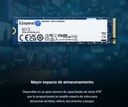 SSD Kingston NV3 M.2 de 500Gb NVME SNV3S/500G 2280  PCIe 4.0 x 4 NVMe 5000-3000MB-s NAND 3D