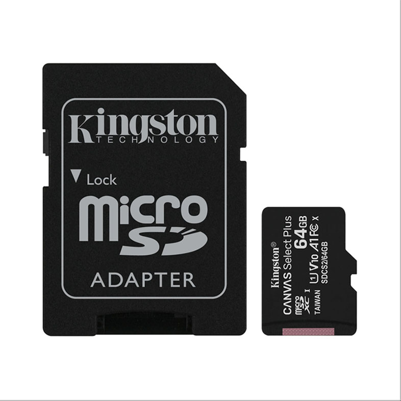 Memoria Kingston Micro Sd 64gb Canvas Select Plus Class 10 100mb Con Adaptador Ideal Celulare