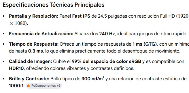 Monitor Asus TUF GAMING VG259QM5A LED 24.5Inc Fast IPS FHD HDMI DP 240Hz 0,3ms HDR10 SRGB 99% G-SYNC AMD FreeSync Premium 90LM0B90-B01OI1