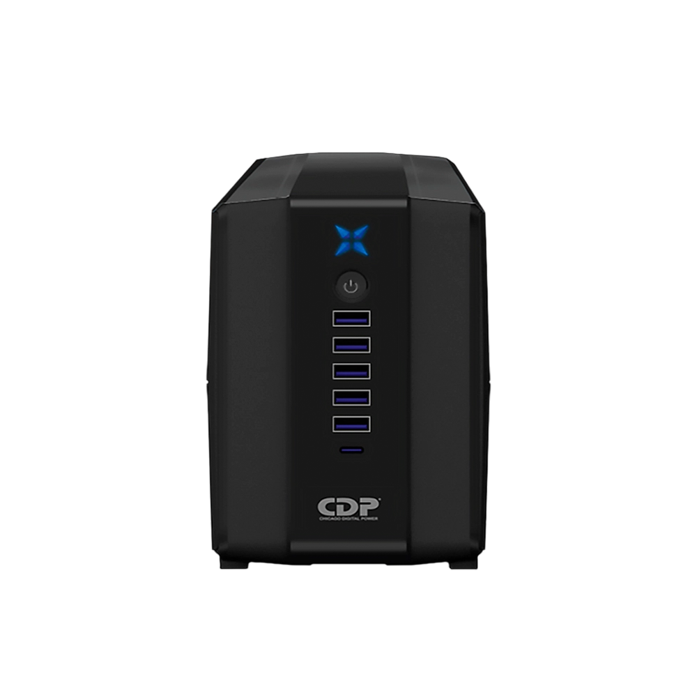 UPS CDP R-UPR1008 Interactivo 1000va/500W - 8 tomas-5 puertos usb tipo A y 1 usb tipo C 120v