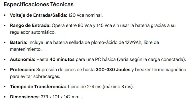 UPS CDP R-UPR1008 Interactivo 1000va/500W - 8 tomas-5 puertos usb tipo A y 1 usb tipo C 120v
