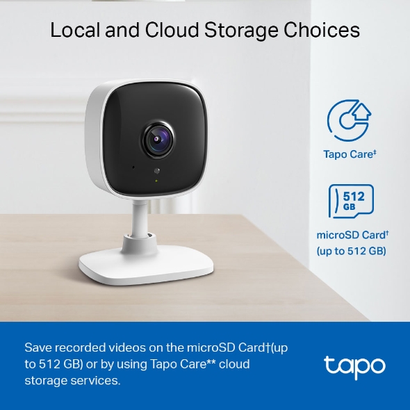 CAMARA TP-LINK TAPO C110 FIJA INT 3MP VIS. NOCT. IR WI-FI AUDIO BIDIRECIONAL MICROSD 512GB