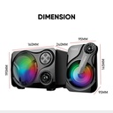 PARLANTE SONIC GEAR TITAN 3 BTMI  2.1 BLUETOOTH AUX IN TF CARD FM RADIO USB  COLOR NEGRO CON GRIS/ POTENCIA 24W TOTAL  / ILUMINACION RGB