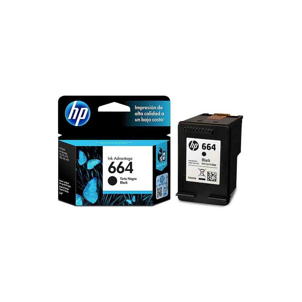 Cartucho HP 664 Black F6V29AL para 2135/2675/3635/3775/3787/3785/4535/4675