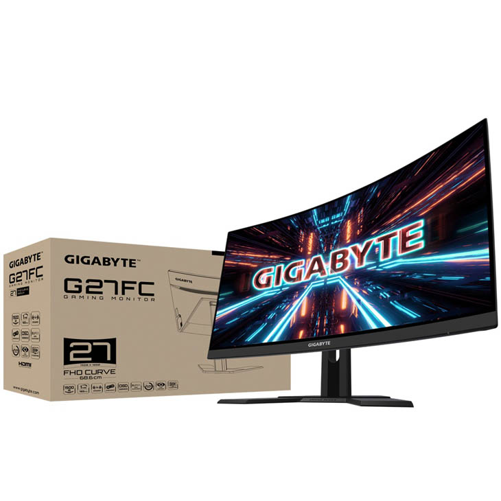 Monitor LED Gigabyte Gamer G27FC 27" Curvo LED IPS FHD 165HZ 1Ms HDMI Display Port 