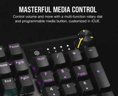 Teclado Corsair Gamer K70 Core INGLES RGB Mecanico Switch MLX Red PC Mac Xbox Playstation CH-9109B1E-NA
