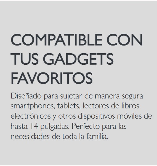 Soporte celular o Tablet Klip Xtreme KMH-250 para reposacabezas de auto