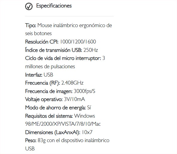 Mouse Klip Xtreme Ergonomico Orbix Inalambrico 2,4Ghz KMW-500BK