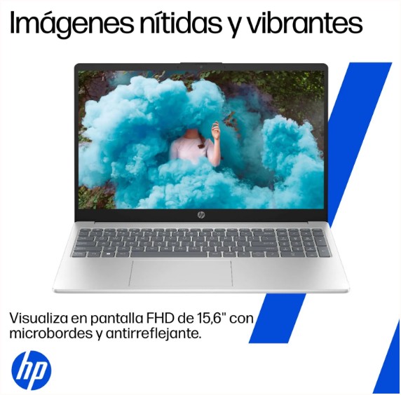 Notebook HP AMD R7-7730U 2.0GHZ-16GB-512GB SSD-SILVER-15.6"FHD-W11