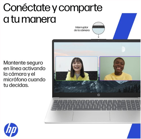 Notebook HP AMD R7-7730U 2.0GHZ-16GB-512GB SSD-SILVER-15.6"FHD-W11