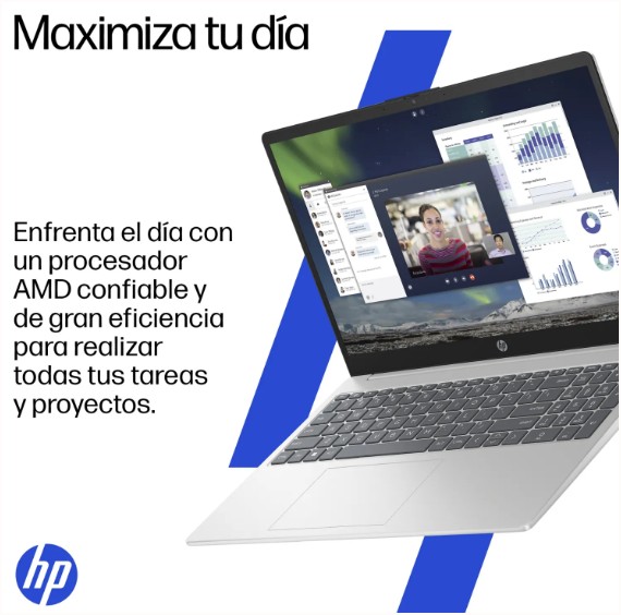 Notebook HP AMD R7-7730U 2.0GHZ-16GB-512GB SSD-SILVER-15.6"FHD-W11