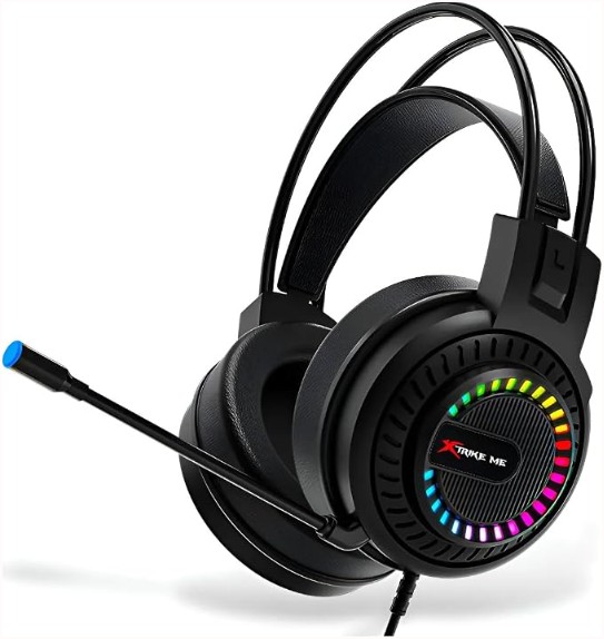 Audífonos Xtrike-Me HP-318 Estéreo con Micrófono, RGB, USB + Jack 3.5mm, Cable 1.8m Negro