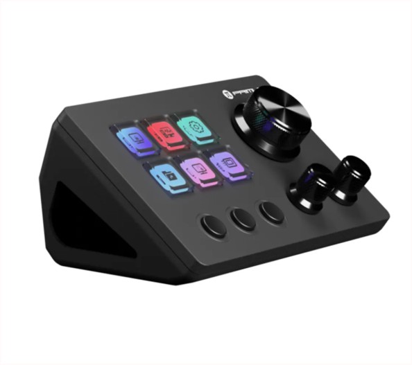 Stream Deck LCD Primus Imperium 6T con 6 Teclas Macro LCD 3 Botones y 3 Perillas PSD-60BK