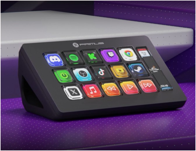 Stream Deck LCD Primus Imperium 15T con 15 Teclas Macro LDC PSD-90BK